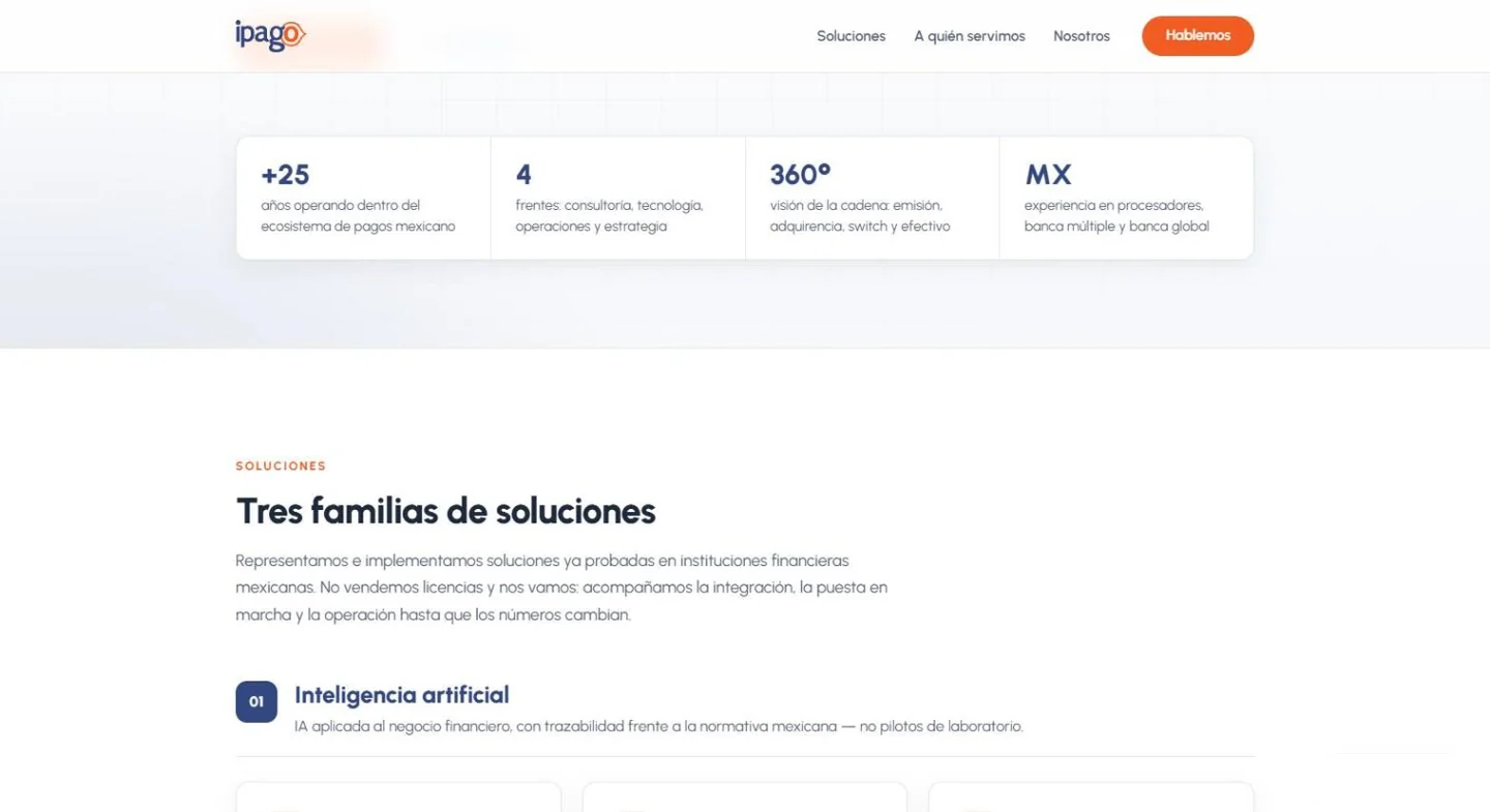 iPago, pantalla