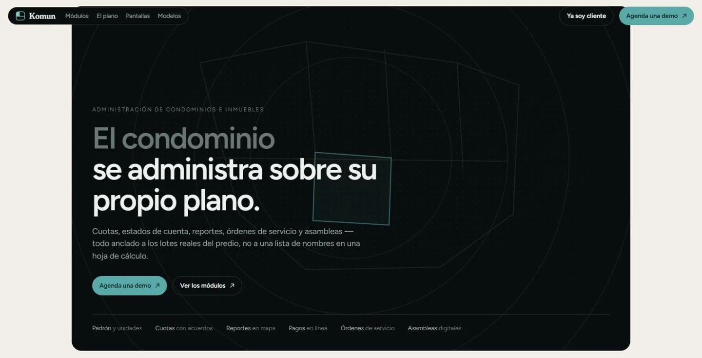 Komun, pantalla