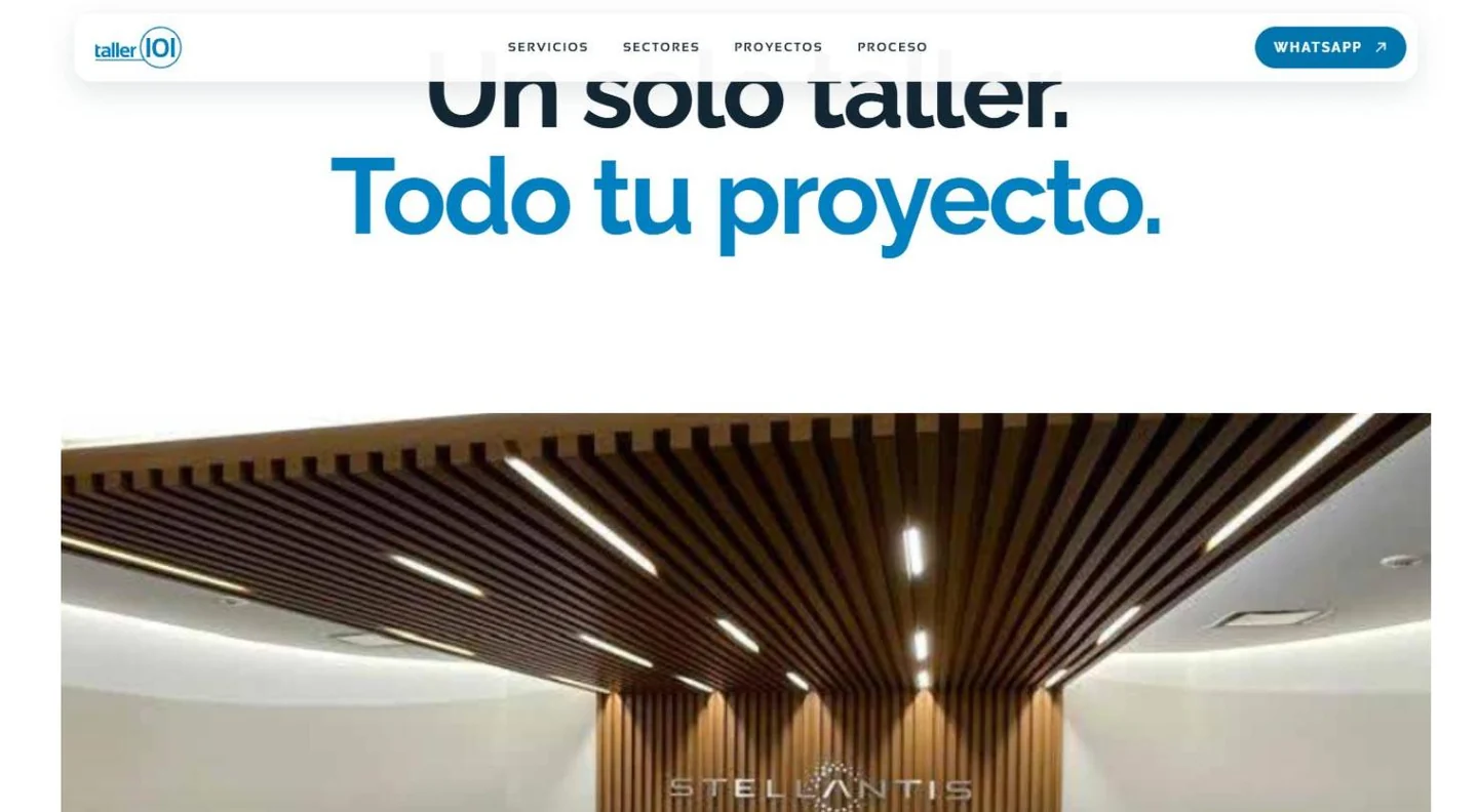 taller101, pantalla